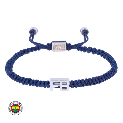 FB Silver Braided Cord Bracelet