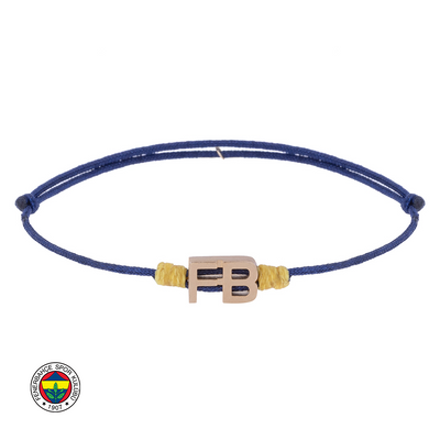FB Gold Navy Cord Bracelet