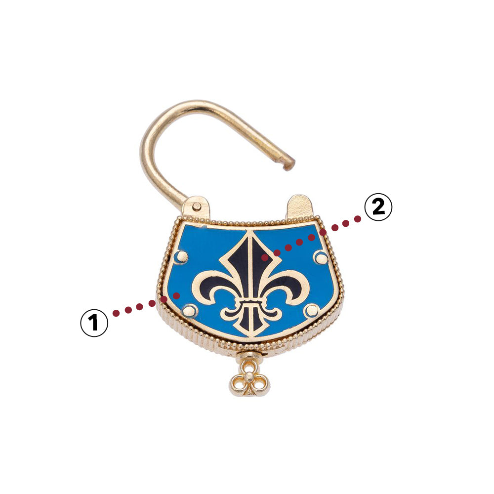 Fleur-de-lis Lock with Enamel