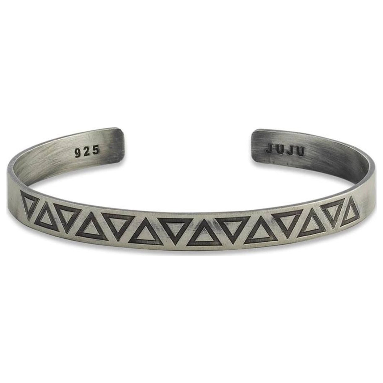 Silver Unisex Cuff with Triangles