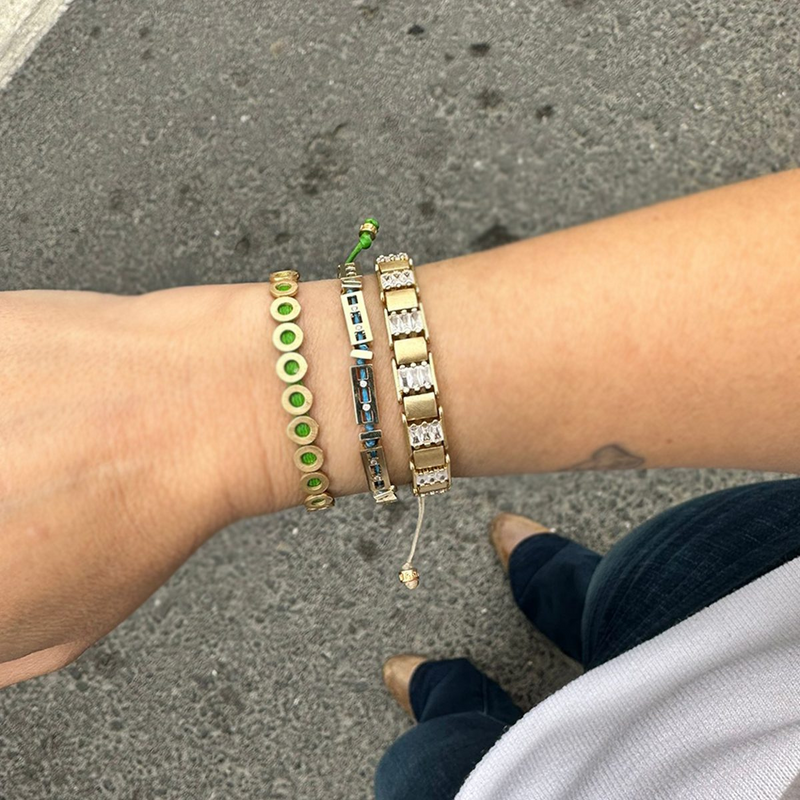 Crystal Canyon Gold Bracelet with Diamond Stones