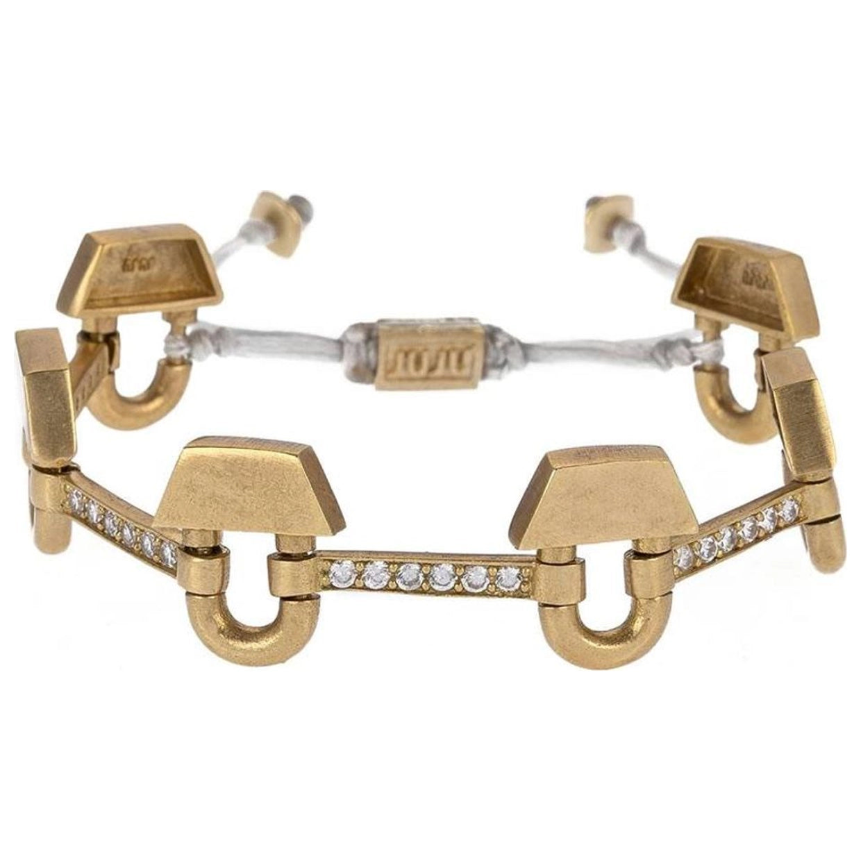 Lock Bracelet with Stone