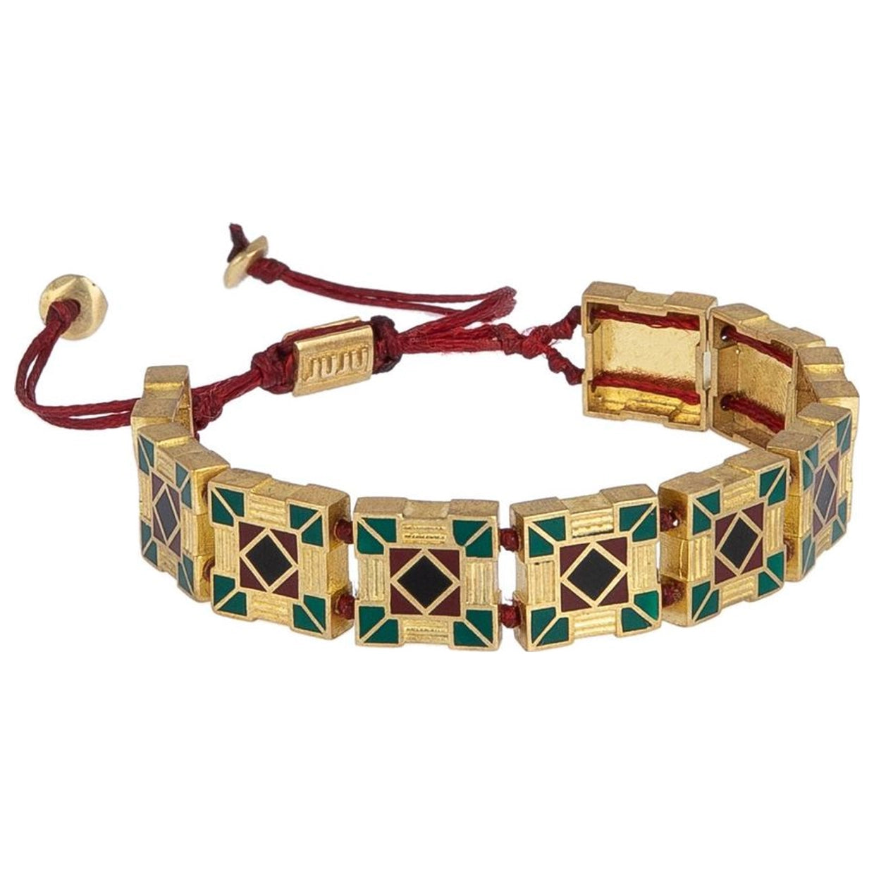 Diagonal Bracelet with Enamel