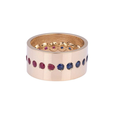 Merry Go Round Gold Ring with Colorful Stones