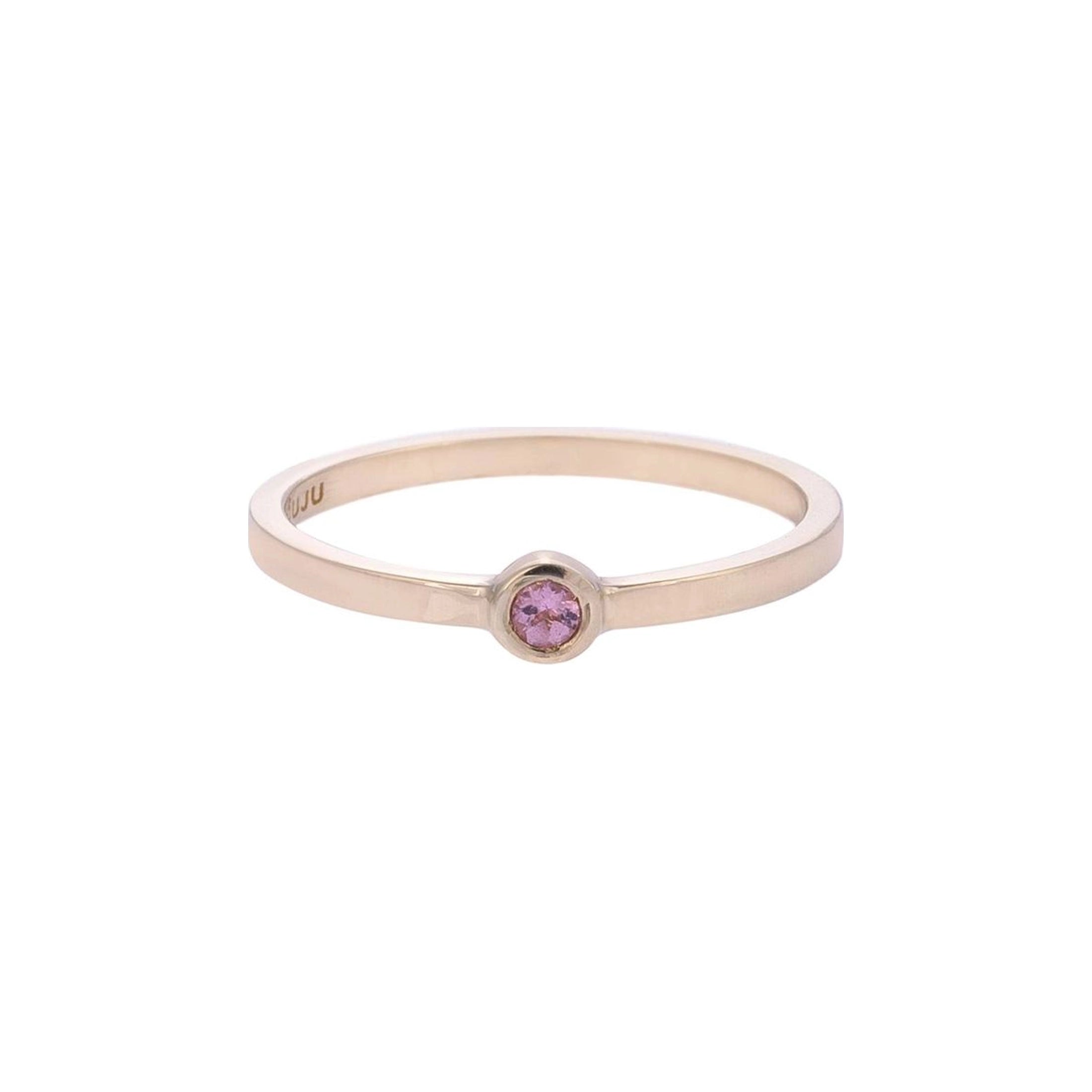 Chic Pink Gold Ring with Tourmaline Stones