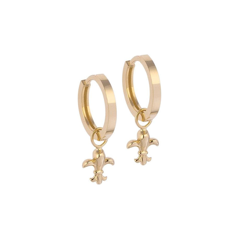 Lily-shaped Gold Earring Charm