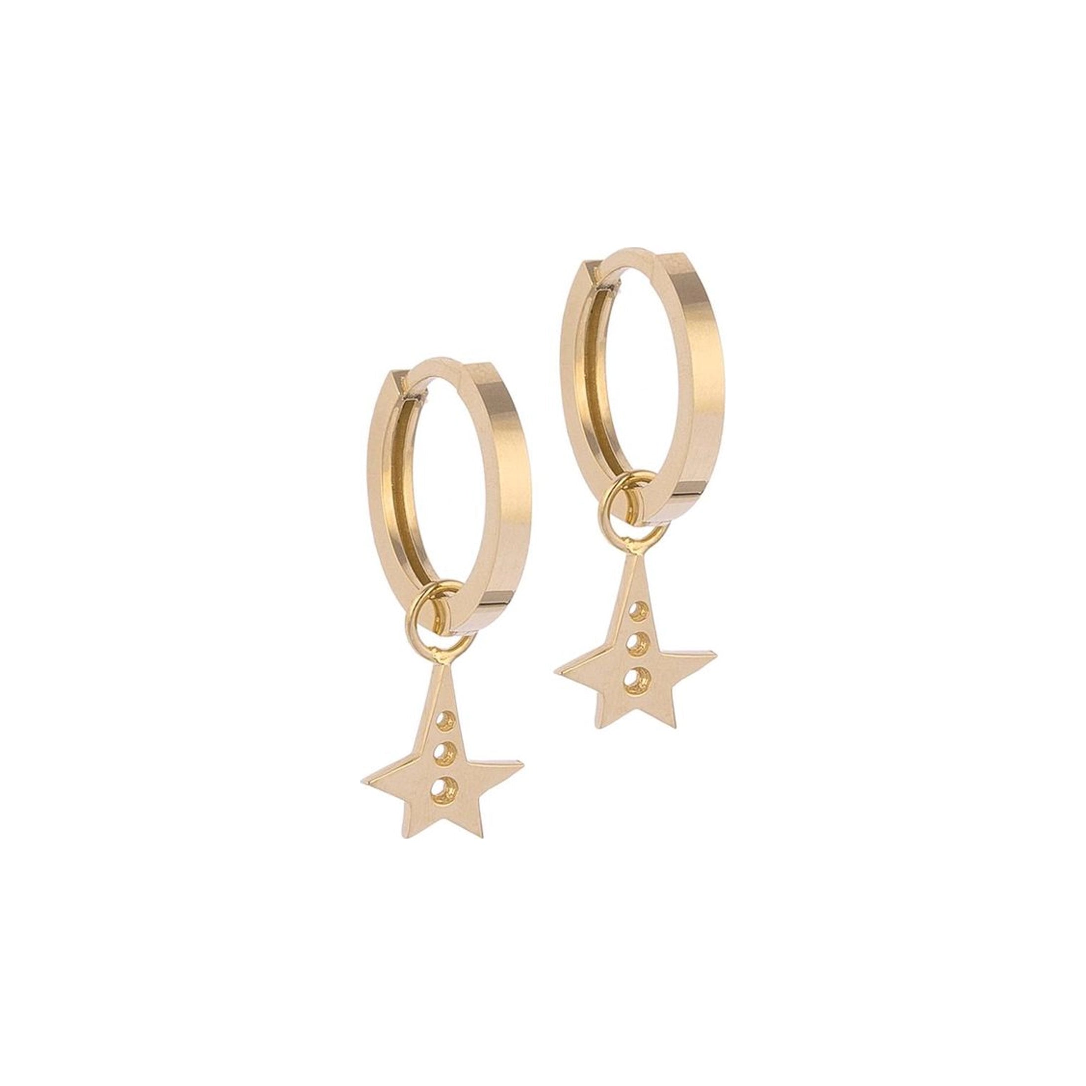 Star Gold Earrings