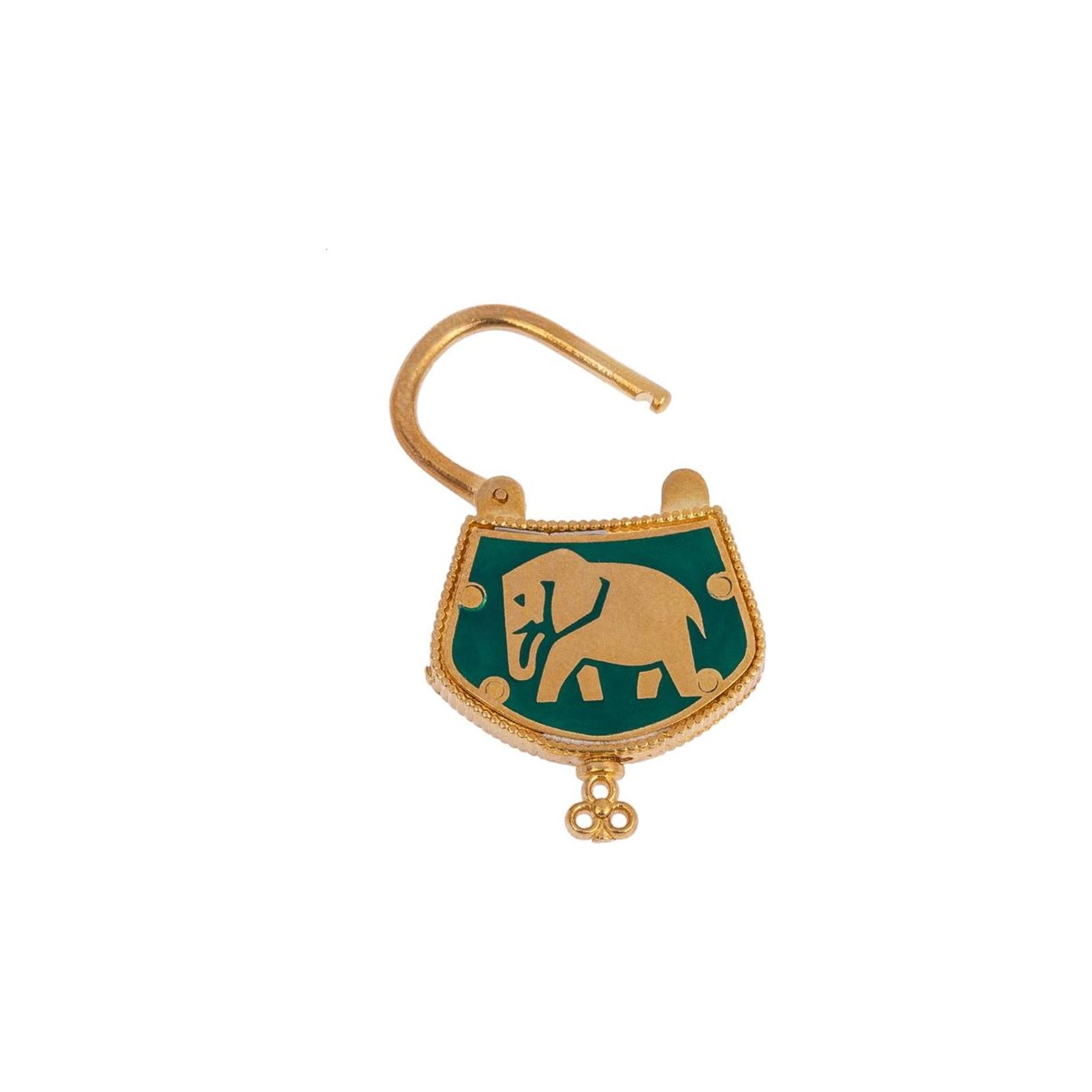 Elephant Lock with Enamel