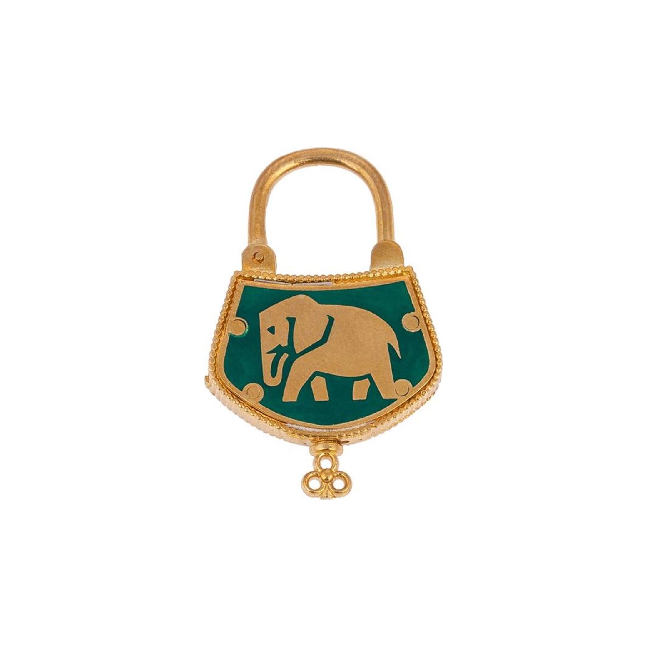 Elephant Lock with Enamel