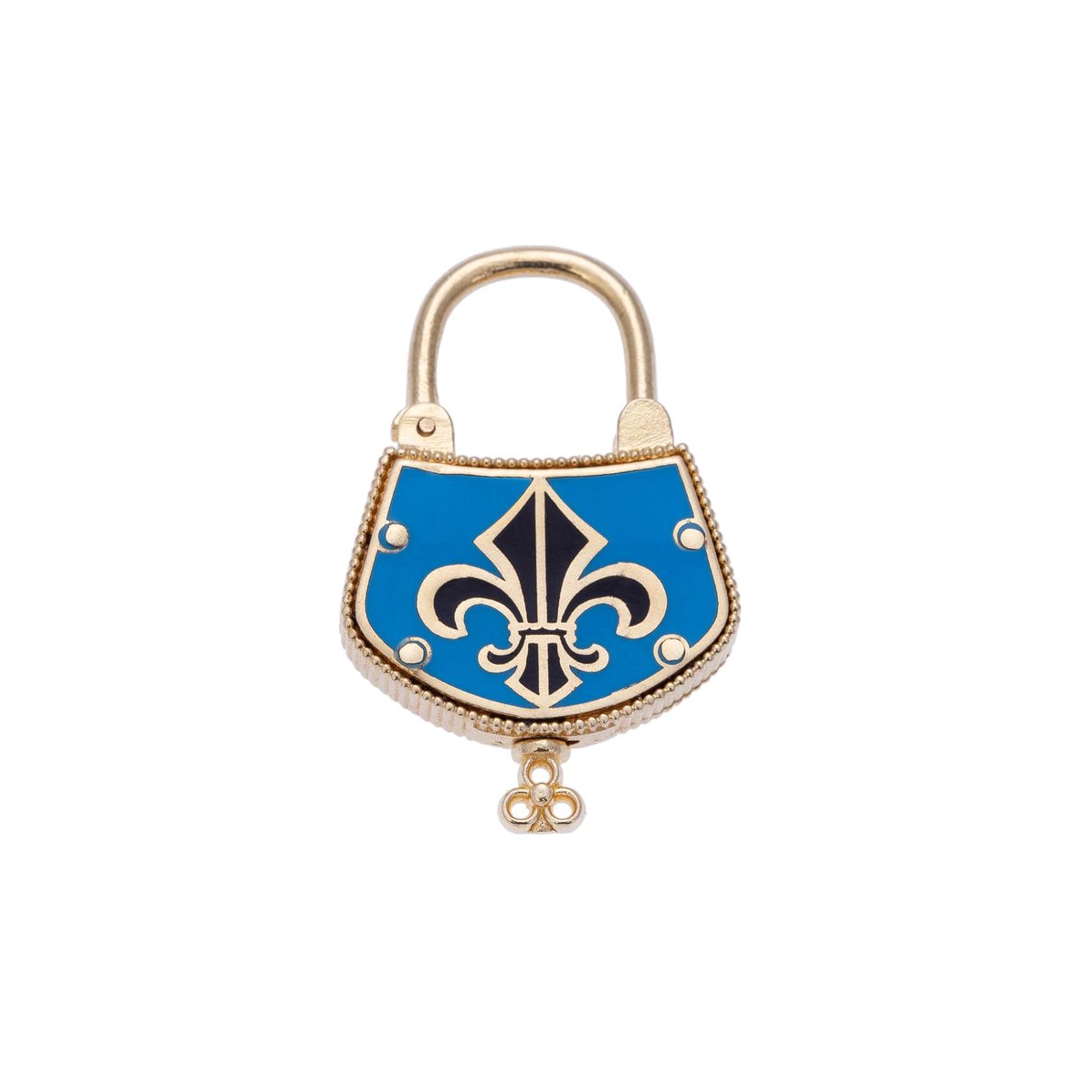 Fleur-de-lis Lock with Enamel