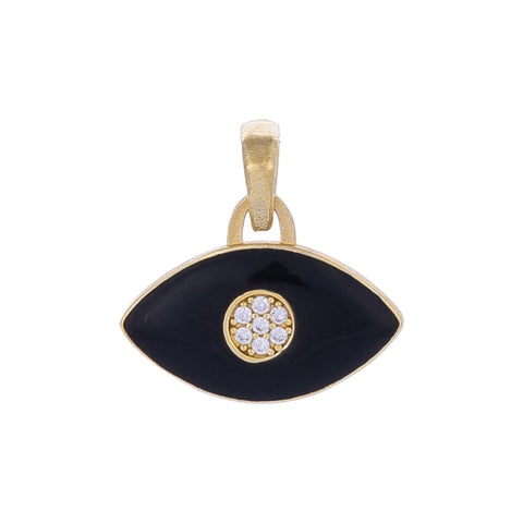 Blue Eye-shaped Charm with Enamel