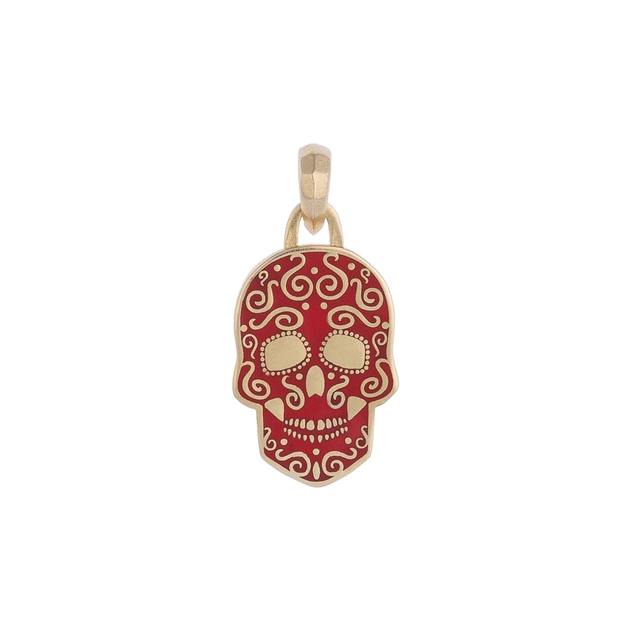 Skull Charm with Enamel