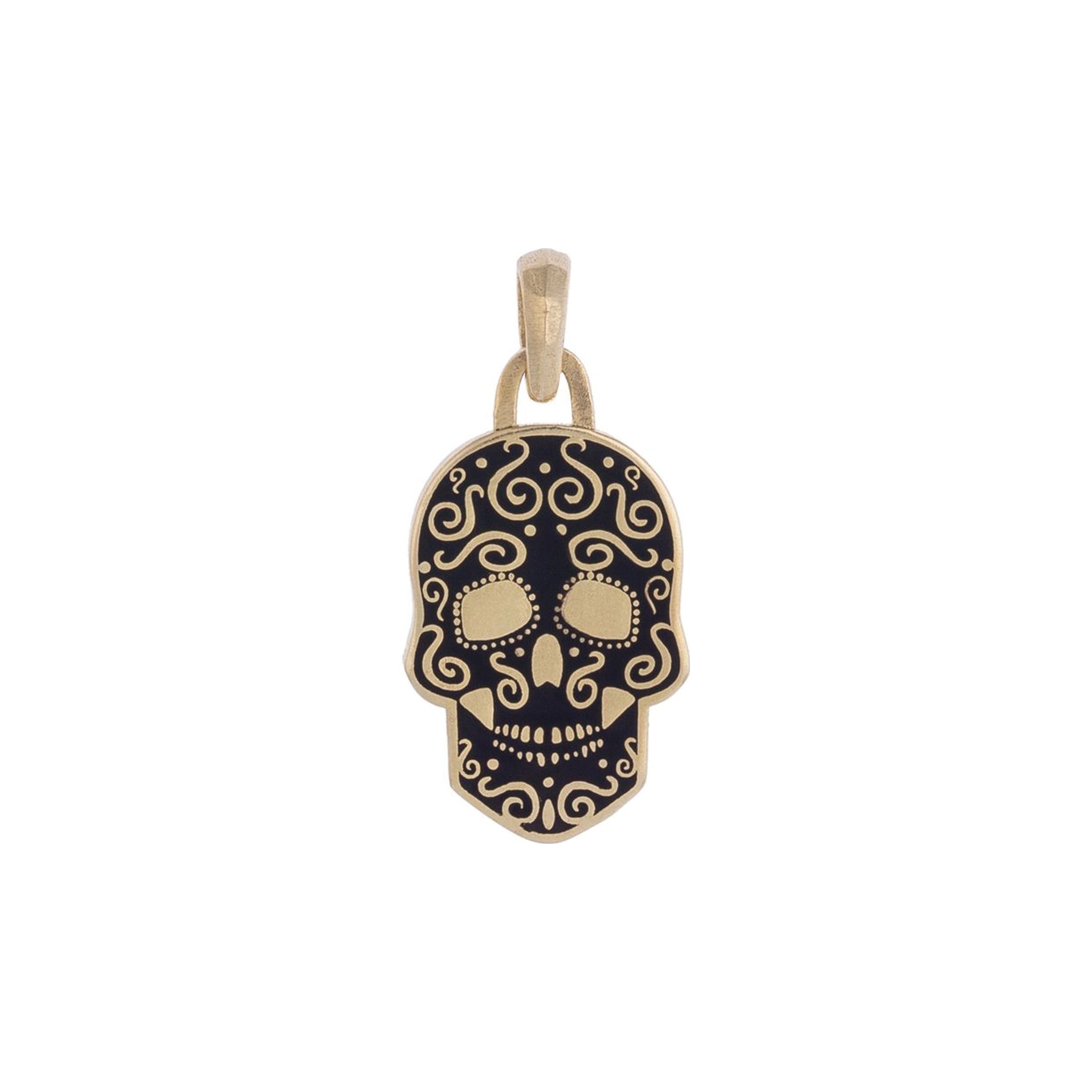 Skull Charm with Enamel