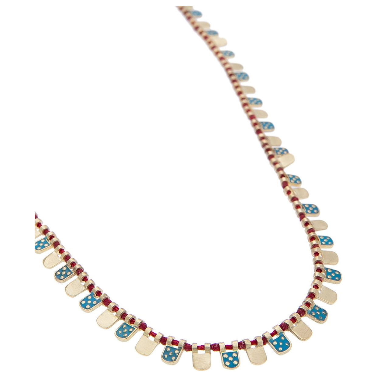 Fish Scale Necklace with Enamel