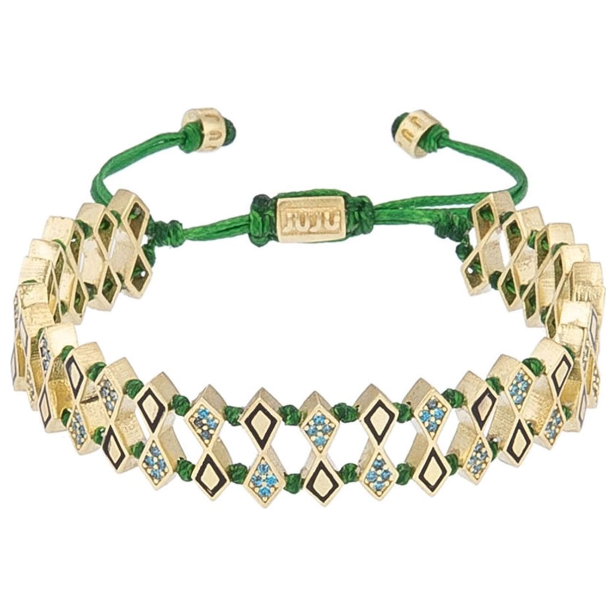 Checkered Bracelet with Stones