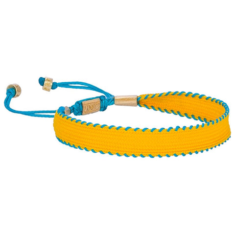  Yellow&Blue Whimsy Thick Cord Bracelet