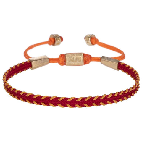 Red&Orange Whimsy Slim Cord Bracelet