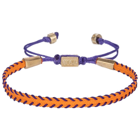 Orange&Purple Whimsy Slim Cord Bracelet