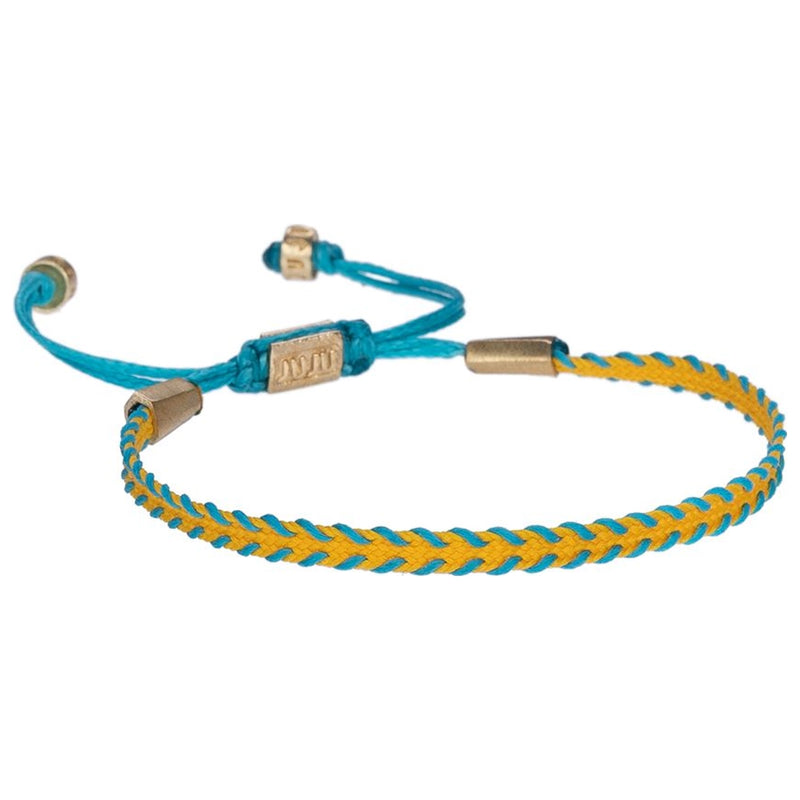 Blue&Yellow Whimsy Slim Cord Bracelet