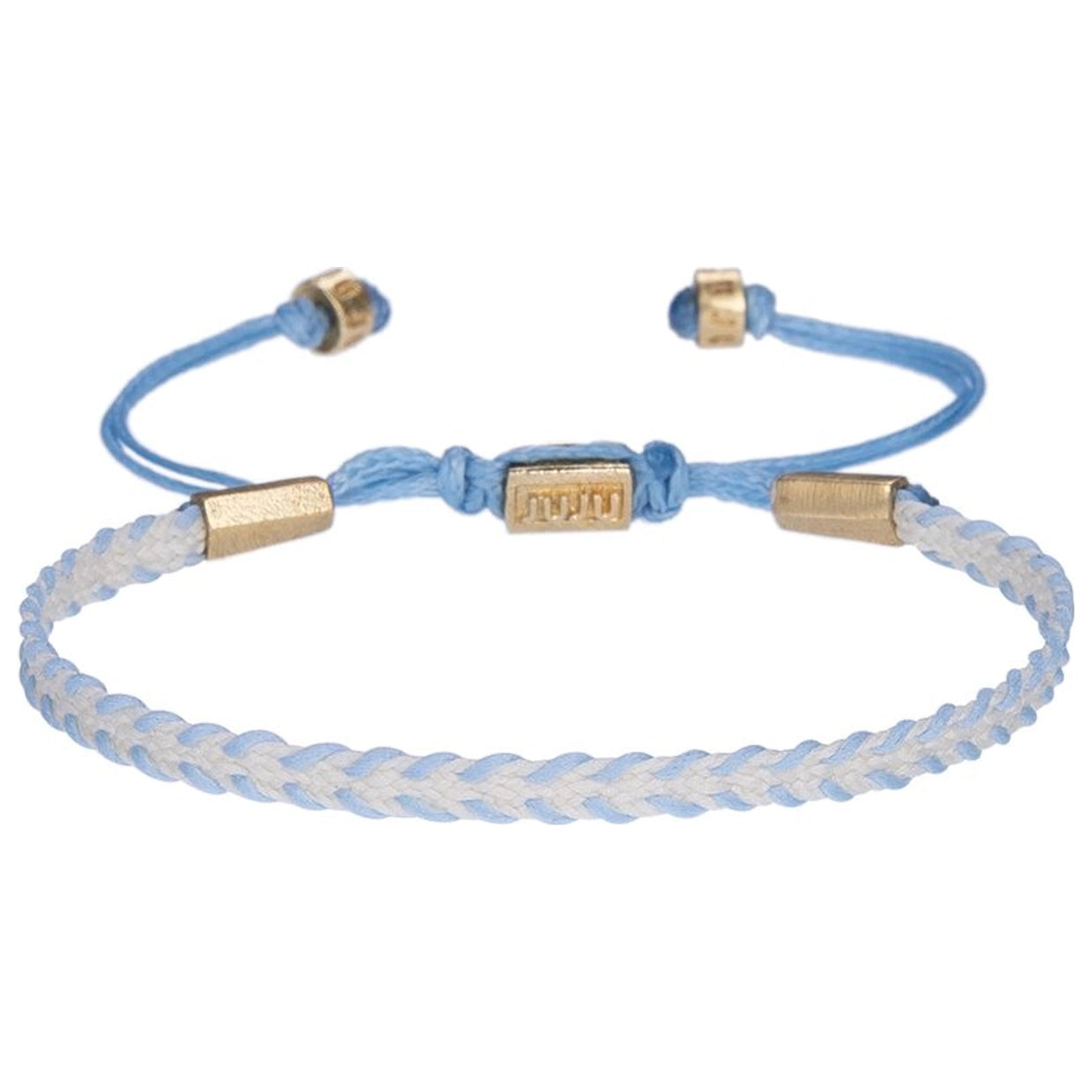 White&Blue Whimsy Slim Cord Bracelet