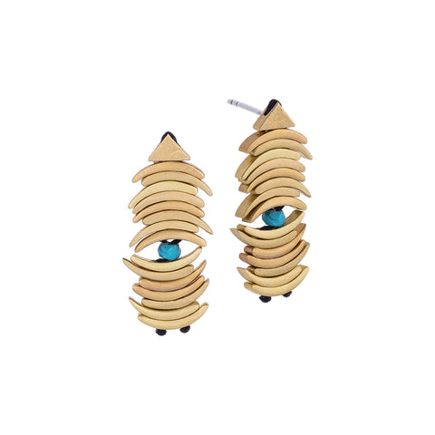 Brackets Earrings with Stones