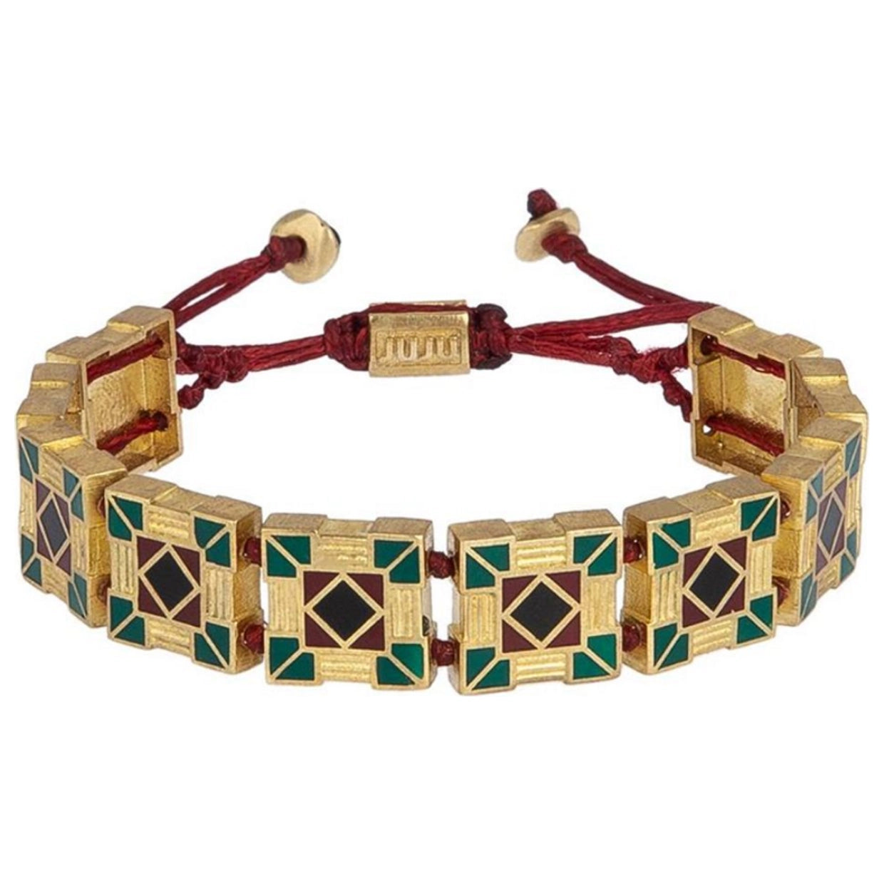 Diagonal Bracelet with Enamel