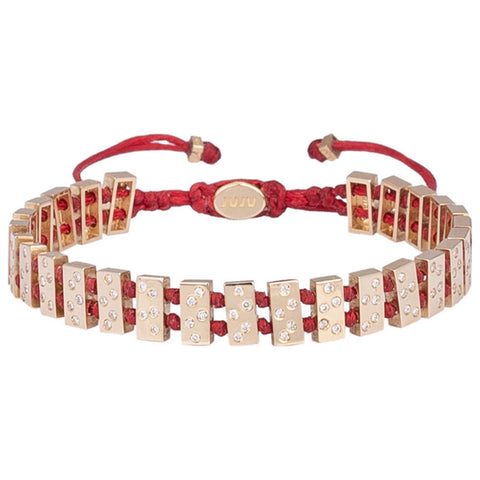 Strawberry Field Gold Bracelet with Diamond Stones