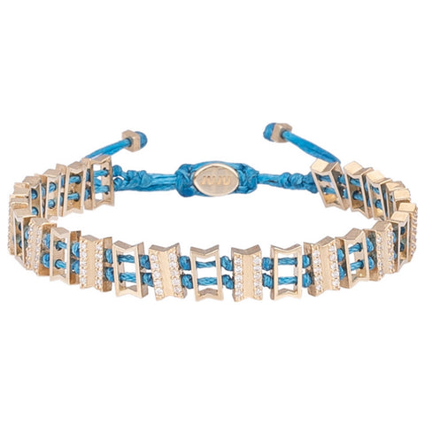 Blue Haze Gold Bracelet with Diamond Stones