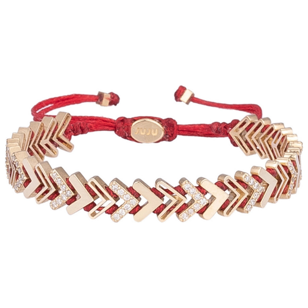 Red Notice Gold Bracelet with Diamond Stones