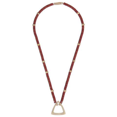 Natural Stone Triangle Necklace