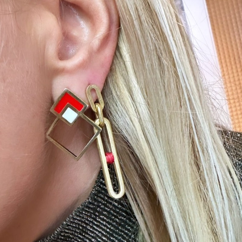 Earrings with Cord Küpe