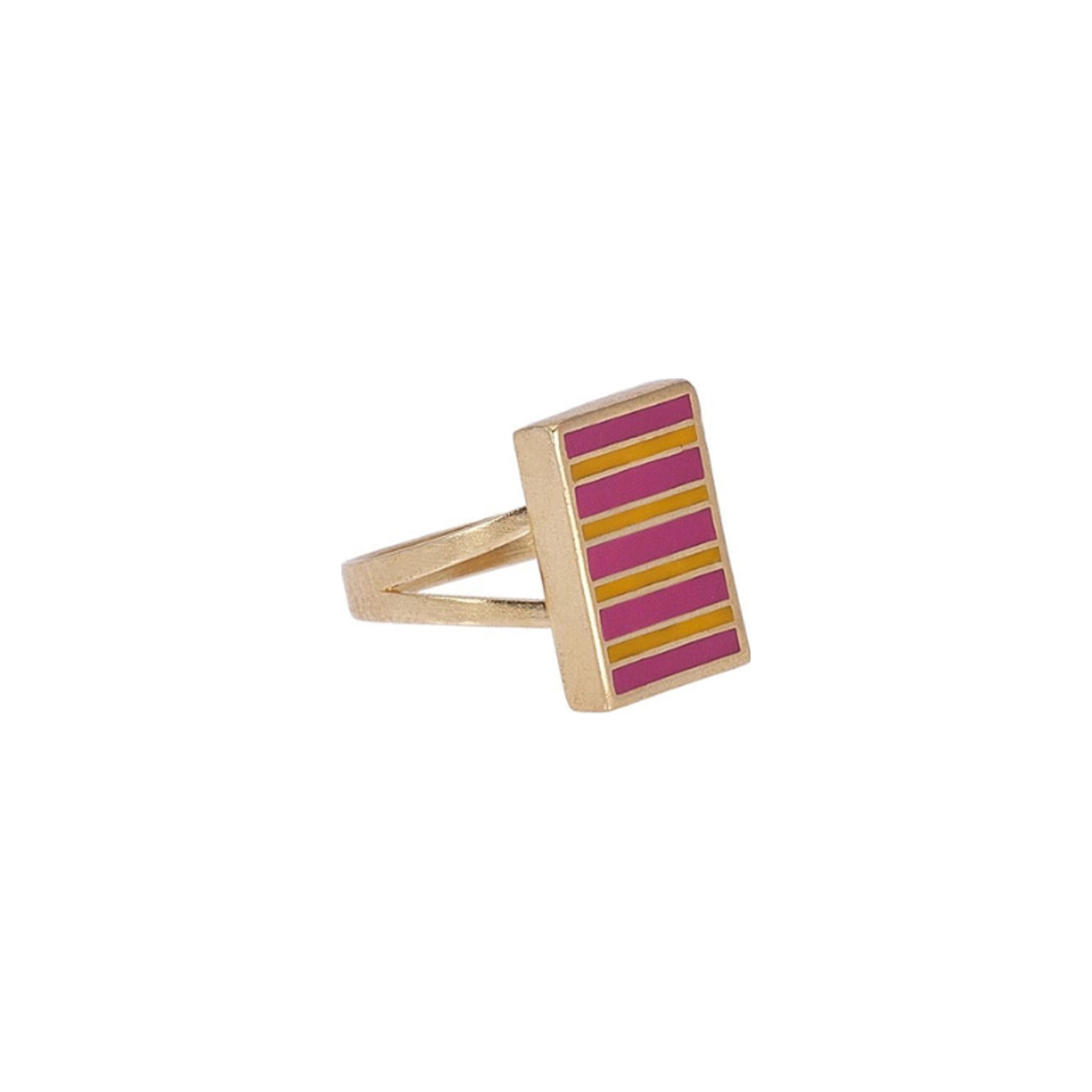 Rectangular Enamel Ring