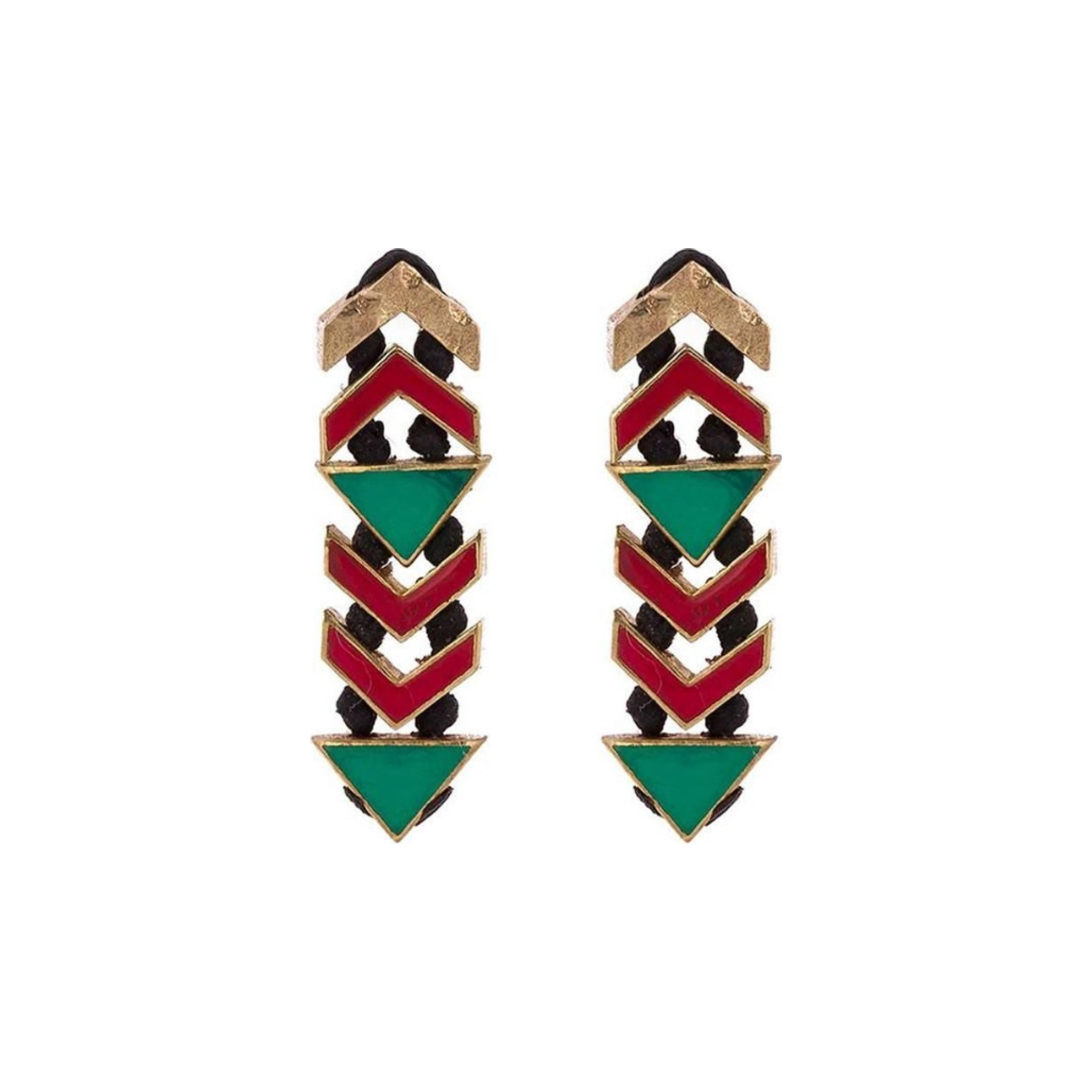 Stairs Earring with Enamel